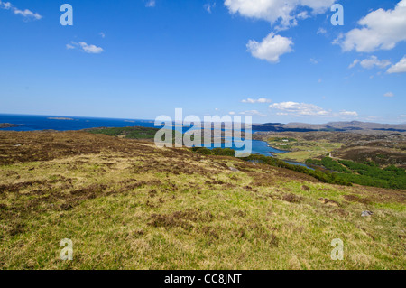 Eddrachillis Bay ist eine Bucht an der Nordwestküste der Provinz Sutherland in Schottland im Vereinigten Königreich. Stockfoto