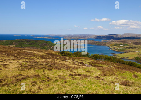 Eddrachillis Bay ist eine Bucht an der Nordwestküste der Provinz Sutherland in Schottland im Vereinigten Königreich. Stockfoto