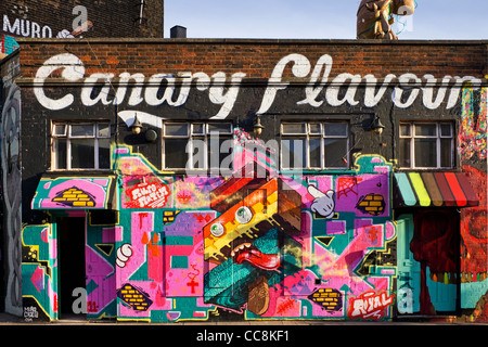 Graffiti in der Great Eastern Street Stockfoto