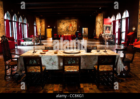 Boston, Massachusetts, Isabella Stewart Gardner Museum, Boston, Massachusetts, Tapestry Room, ehemalige Konzertsaal Leistung, Stockfoto