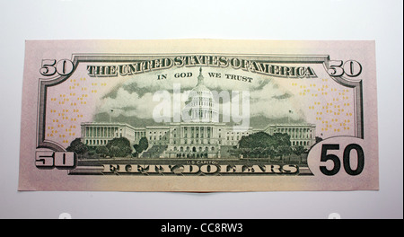US-Währung Dollar Bill geordnet Stockfoto