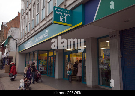 Poundland Shop Ipswich Stockfoto