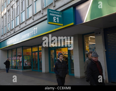 Poundland Shop Ipswich Stockfoto