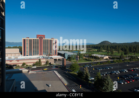 Die alte Horizon Casino Resort (jetzt das Hard Rock Hotel & Casino), South Lake Tahoe, El Dorado County, Sierra Nevada, Kalifornien, USA Stockfoto