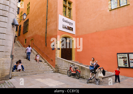 Das Gadagne Museum in der Altstadt Vieux Lyon, Frankreich (UNESCO-Weltkulturerbe) Stockfoto