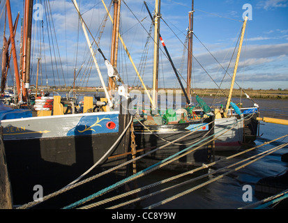 Themse Segeln Schiffe vor Anker am Fluss blackwater Stockfoto