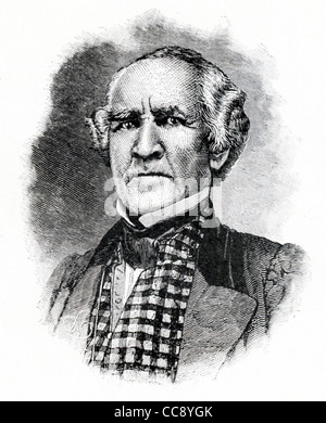 Diese Illustration ist der General Sam Houston (1793-1863), einem amerikanischen Grenze Helden und Staatsmann von Texas. Stockfoto