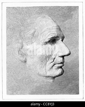 Diese Maske Leben von Abraham Lincoln von Leonard W. Volk in Chicago, April 1860 - kurz vor Republican Convention gemacht. Stockfoto