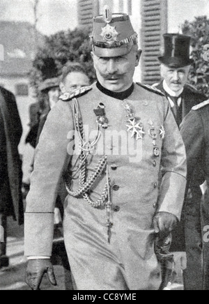 Das Foto zeigt Kaiser Wilhelm (William) II von Deutschland, der Enkel von Königin Victoria von England, im ersten Weltkrieg war. Stockfoto