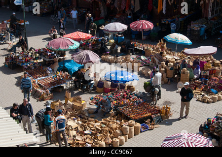 Die geschäftigen Markt am Rahba Qedima, Marrakesch, Marokko Stockfoto