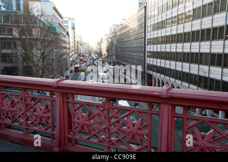 Das Holborn Viaduct über Farringdon street London England UK-Vereinigtes Königreich Stockfoto