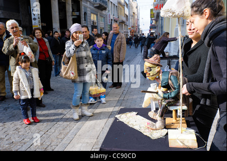 Puppenspieler, Athen, Griechenland, Europa Stockfoto