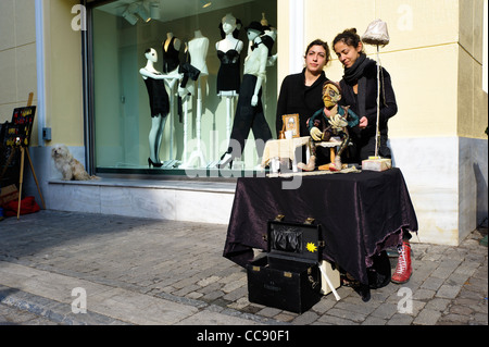 Puppenspieler, Athen, Griechenland, Europa Stockfoto