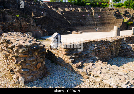 Das römische Theater am Hügel Fourvière, Lyon, Frankreich (UNESCO-Weltkulturerbe) Stockfoto