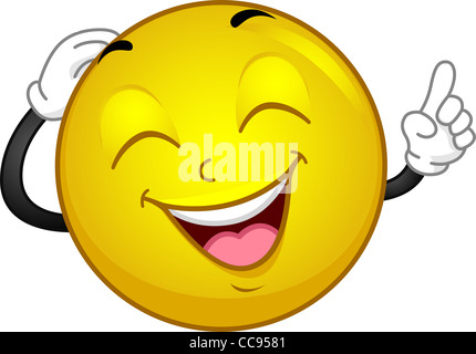 Abbildung eines lacht Smiley Stockfoto