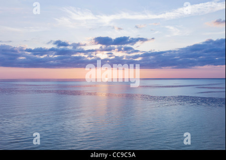 Sonnenuntergang über der Ostsee, Deutschland Stockfoto