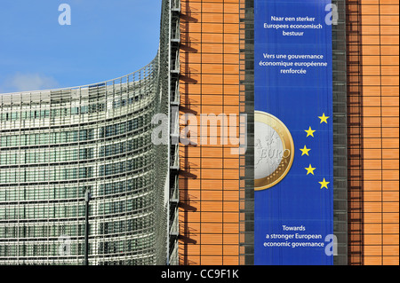 Die Europäische Kommission, ausführendes Organ der Europäischen Union, mit Sitz im Berlaymont-Gebäude von Brüssel, Belgien Stockfoto