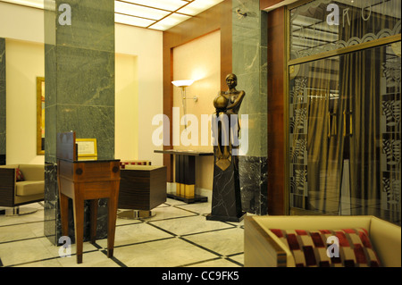 Interieur eines Art-Déco-Hotels im Zentrum von Prag, Tschechische Republik. Stockfoto