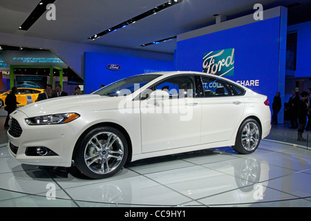 Detroit, Michigan - der 2012 Ford Focus electric Car auf dem Display auf der North American International Auto Show. Stockfoto