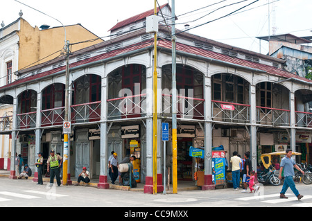 Iquitos, Peru. Casa de Fierro oder Eisen-Haus, entworfen und gebaut im Jahre 1860 von Gustave Eiffel Stockfoto