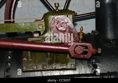 Connecting Rod Detail, Dampfmaschine, Georgia State Railroad Museum, Savannah, Georgia Stockfoto