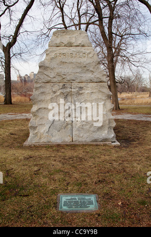 Leeren Sockel wo Statue von Giuseppe Garibaldi im Lincoln Park, Chicago, Illinois einst Stockfoto