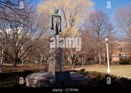 Statue von Giuseppe Maria Garibaldi, Garibaldi Park. Wenig Italien Nachbarschaft Chicago Illinois. Stockfoto