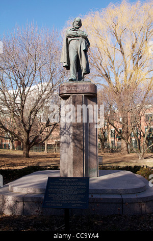 Statue von Giuseppe Maria Garibaldi, Garibaldi Park. Wenig Italien Nachbarschaft Chicago Illinois. Stockfoto