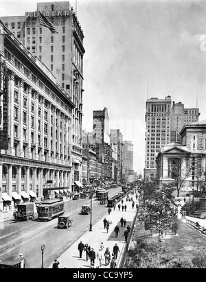 42nd St. Ost von 6th Avenue, New York City 1919 Stockfoto