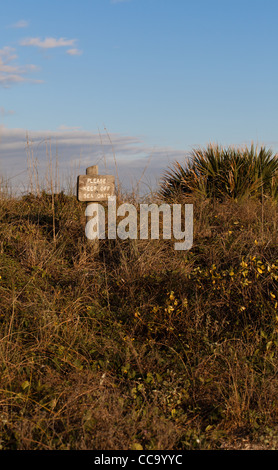 Bitte halten Sie vor Sehafer Holzschild Florida Stockfoto