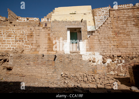 Wand in Jaisalmer Fort, in Rajasthan, Indien, am 25. Dezember 2011. Stockfoto