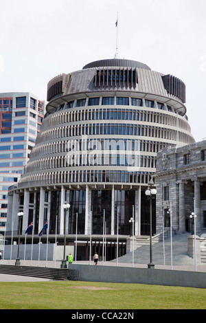 Wellington, Neuseeland. Des Premierministers Bürogebäude, "Bienenstock." Stockfoto