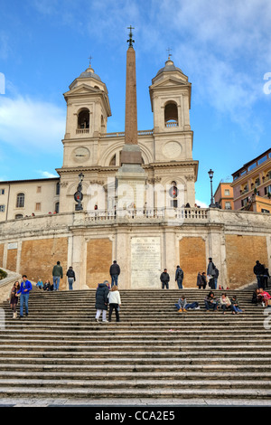 Die spanische Treppe (Italienisch Scalinata di Trinità dei Monti) in Rom, Latium, Italien Stockfoto