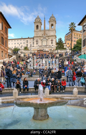 Die spanische Treppe (Italienisch Scalinata di Trinità dei Monti) in Rom, Latium, Italien Stockfoto