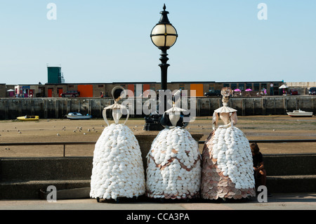 Shell-Damen auf der Promenade in Margate. Stockfoto