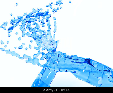 Frisches Wasser Tropfen. 3D Computer generierte Bild Stockfoto