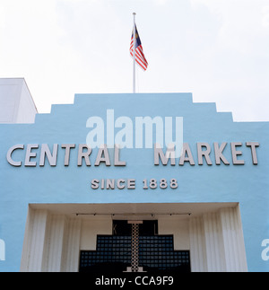 Die Art Deco Architektur des Central Market Gebäude in Kuala Lumpur in Malaysia in Fernost Südostasien. Reisen Stockfoto