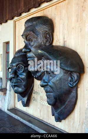 Gründerväter Plaque, Kruger national Wildreservat, Südafrika Stockfoto