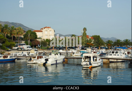 Hafen und Marina in Orebic, Kroatien Stockfoto