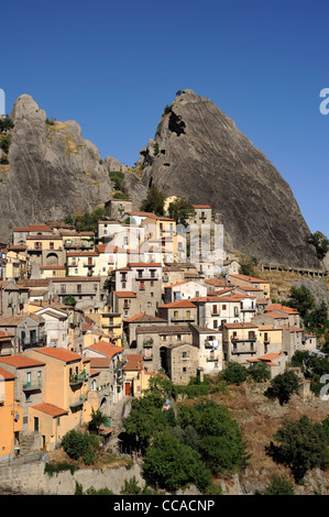 Italien, Basilicata, Regionalpark Dolomiti Lucane, Castelmezzano Stockfoto