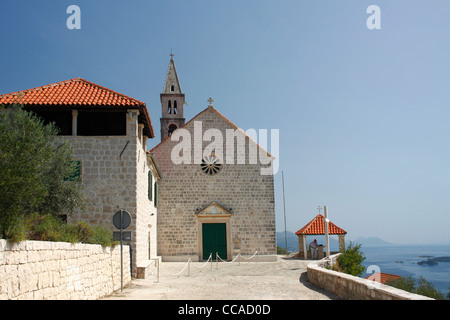 Franziskanerkloster (Lady of Karmen Church) in der Nähe von Orebic, Kroatien Stockfoto