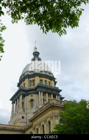 Capitol Gebäude von Springfield, Illinois mit Kuppel, Kuppel und Rotunde Stockfoto