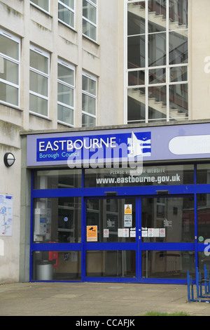 Die lokalen Behörden von Eastbourne Borough Stadtrat, Grove Rd, Eastbourne, East Sussex, England. Stockfoto