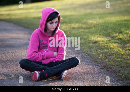 depressive Frauen Mädchen Stockfoto