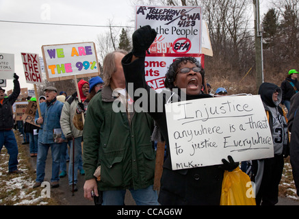Michigan Bewohner protestieren Notfall-Manager Finanzrecht Stockfoto