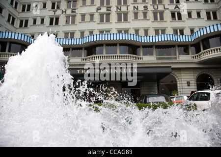 Brunnen und die Halbinsel Hotel Hongkong Sonderverwaltungsregion Hongkong China Asien Stockfoto
