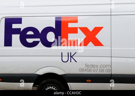 FedEx UK Delivery Van, Cambridge, England, UK Stockfoto