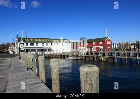 Greenport Hafen auf der North Fork des östlichen Long Island NY Stockfoto