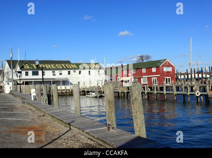 Greenport Hafen auf der North Fork des östlichen Long Island NY Stockfoto