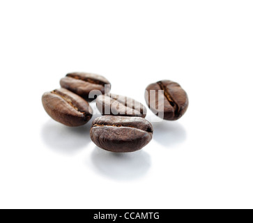 Kaffee Körner, Nahaufnahme Stockfoto